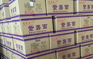 Os bolos de macarrão roxo de batata-doce são fritos? Dongyang Foods usa um processo não frito.
